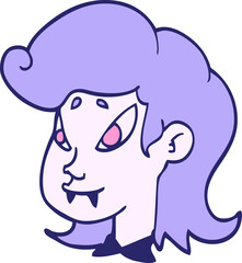 cartoon doodle vampire