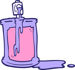 hand drawn doodle style cartoon spray can