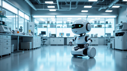 Innovative Robot in Modern Laboratory Setting