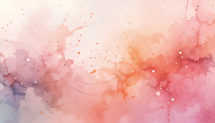Elegant Watercolor Background Peach Pink Orange Pastel Hues Abstract Art Design Texture