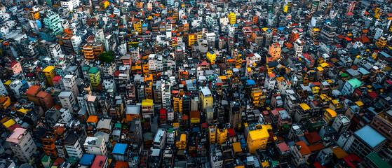 Abstract Pixelated Cityscape