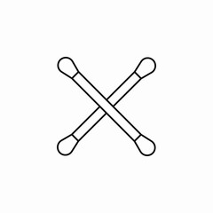 cotton buds icon sign vector