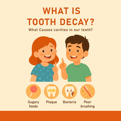 Tooth Decay Causes Infographic for Kids