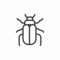 beetle insect icon sign vector