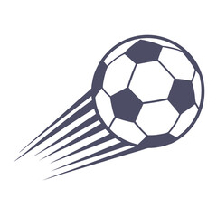 Fast Soccer Ball Vector Icon Design.