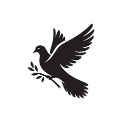 **"Gentle Laughing Dove Vector Silhouette: Small Peaceful Bird Design Featuring Rounded Body, Distinctive Neck Markings, and Perched Pose in Clean, Minimalist Style for Crafts and Digital Art"**
