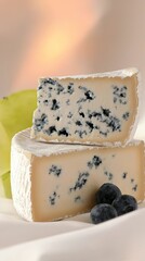 blue cheese isolated on a white background