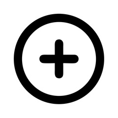 add plus inside circle icon design