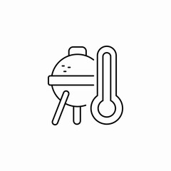 grill temperature icon sign vector