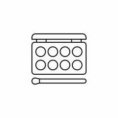 makeup palette icon sign vector
