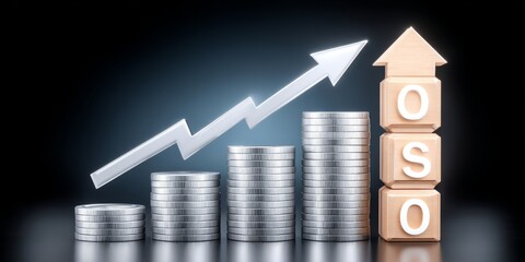 A digital chart showing rising unemployment rates during an economic downturn
