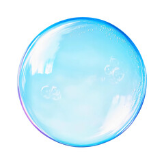Glossy bubble sphere, isolated on transparent background.