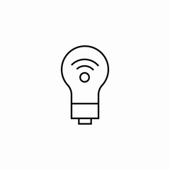 smart bulb icon sign vector