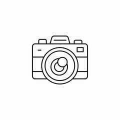 sleek camera icon sign vector