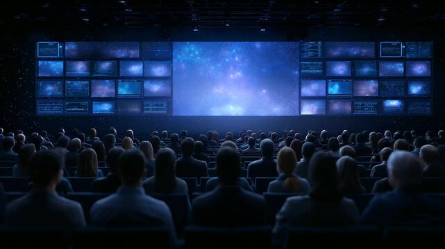 A worldwide virtual conference featuring AI-driven subtitle translation and a multicultural audience.