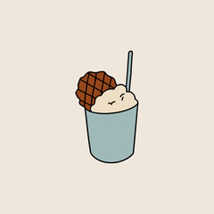 Ice Cream Cup Illustration