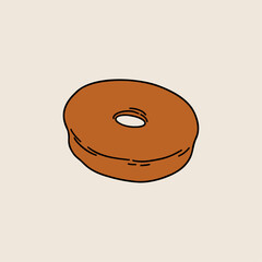 Plain Donut Illustration