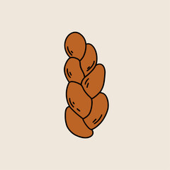 Braided Bread Illustration