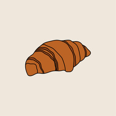 Chocolate Croissant Illustration