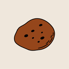 Big Chocolate Chip Cookie Illustration