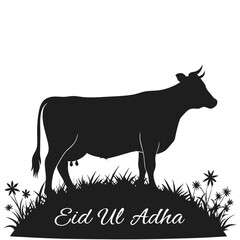 Eid Ul Adha Cow Silhouette Islamic Festival