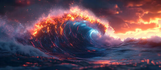 Digital tsunami wave of market data forming into trend channels