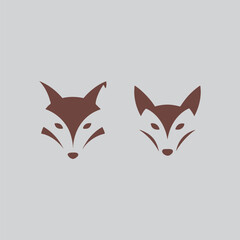 Obraz premium Elegant Fox Head logo concept