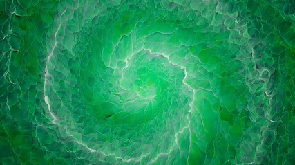 Abstract Green Swirl Background with Organic Texture and Light Center