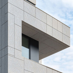 The detail of the building with modern architecture.