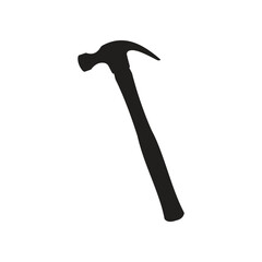 Hammer Silhouette White Background