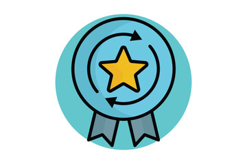 Consistency icon. colored outline icon style. icon related to branding. business elements vector illustration