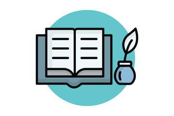 Story icon. colored outline icon style. icon related to branding. business elements vector illustration