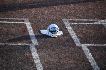 Catcher Helmet on Home Plate