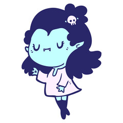 cute cartoon vampire girl