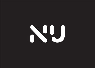 NU logo desing and monogram logo
