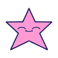 cute cartoon of a gold star