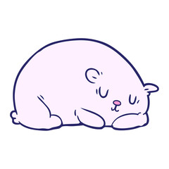 cartoon sleepy polar bear