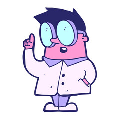 cartoon scientist
