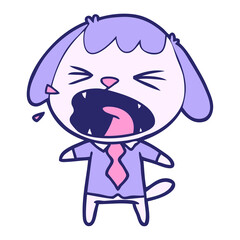 cute cartoon dog barking