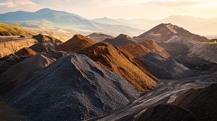 piles of vibrant mined and refined rare earth elements in open containers