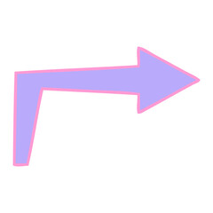 hand drawn quirky cartoon arrow