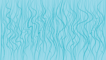 Blue Hand Drawn Wavy Line Background
