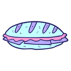 cartoon chesse sandwich