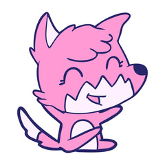 happy cartoon fox