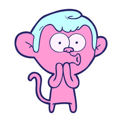 cartoon hooting monkey