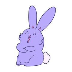 cartoon laughing bunny rabbit