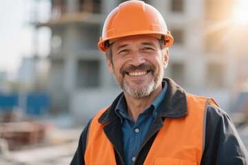 Construction Worker Wearing Safety Gear