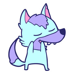 cartoon wolf laughing