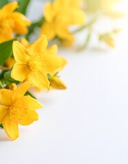 Hypericum flower background