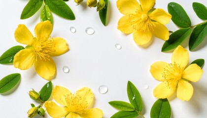 Hypericum flower background